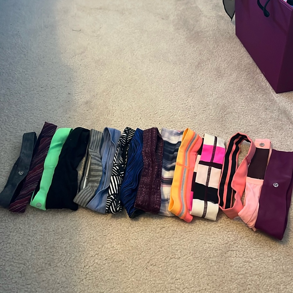 15 assorted like new lululemon headbands